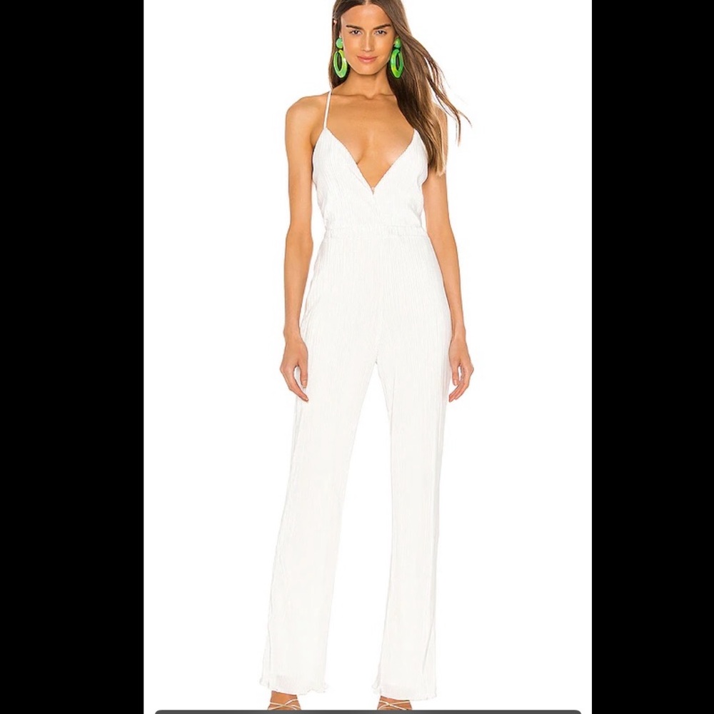 NBD Tyler Jumpsuit in Metallic White